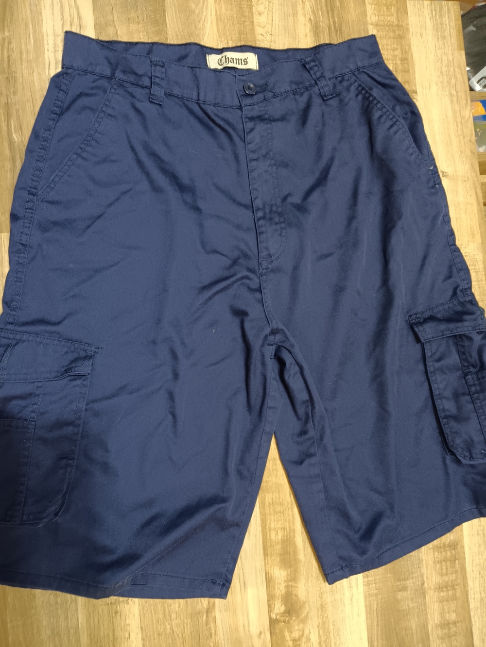 Chams Men's Navy Cargo Shorts with Multiple Pockets